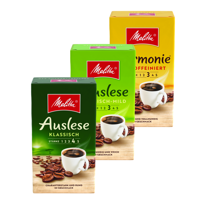 Melitta Auslese 500g, Gemahlen, Bohne, diverse Sorten