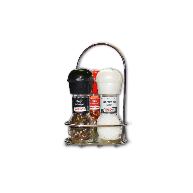 Kotányi 3-Pack Mlýnky + stojánek 162g