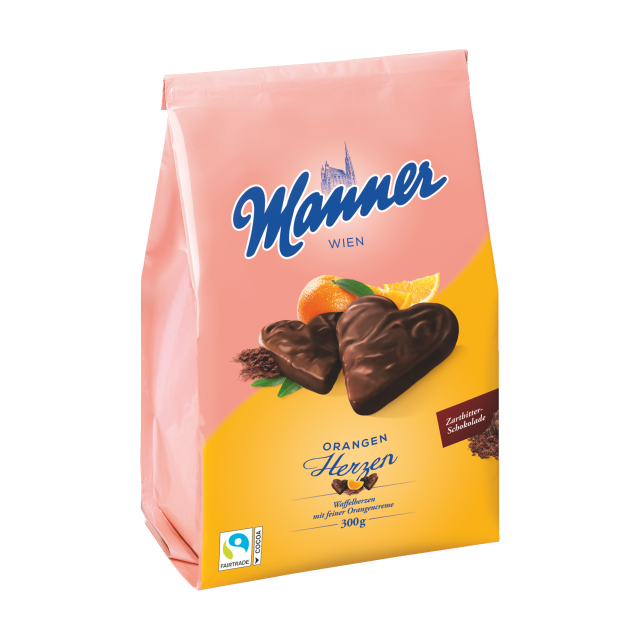 Manner Pomerančová srdce 300g