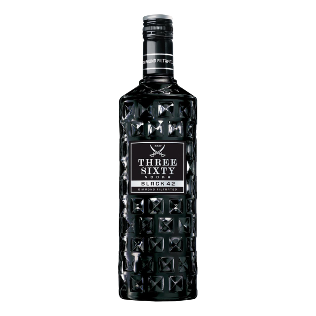 Three Sixty Vodka Black 42 42%1L