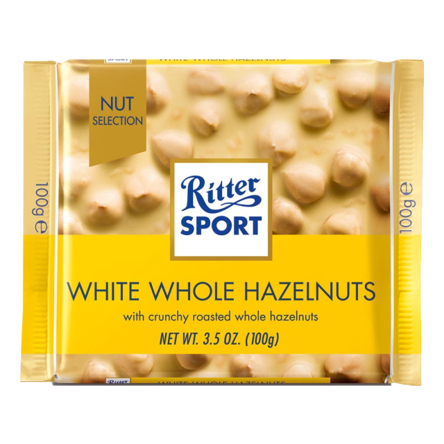 Ritter Sport White Whole Hazelnuts 100g