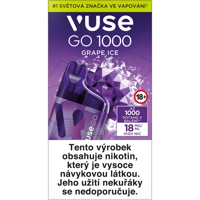 Vuse go 1000 grape Ice 18mg