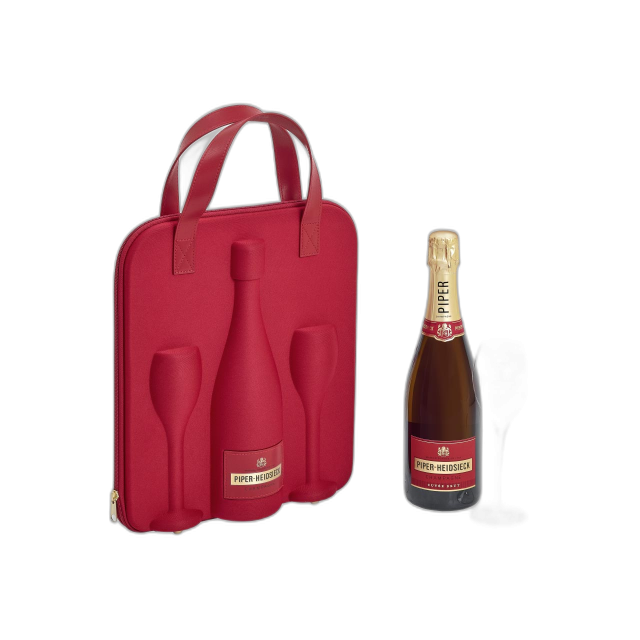 Piper-Heid.Cuv.Brut 0,75L+2 Glass Travel Set